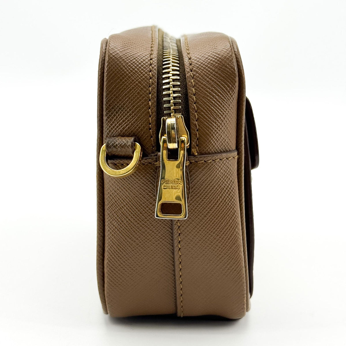Prada Saffiano Crossbody Bag Brown