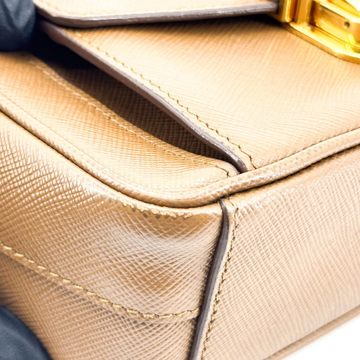 Prada Saffiano Crossbody Bag Brown