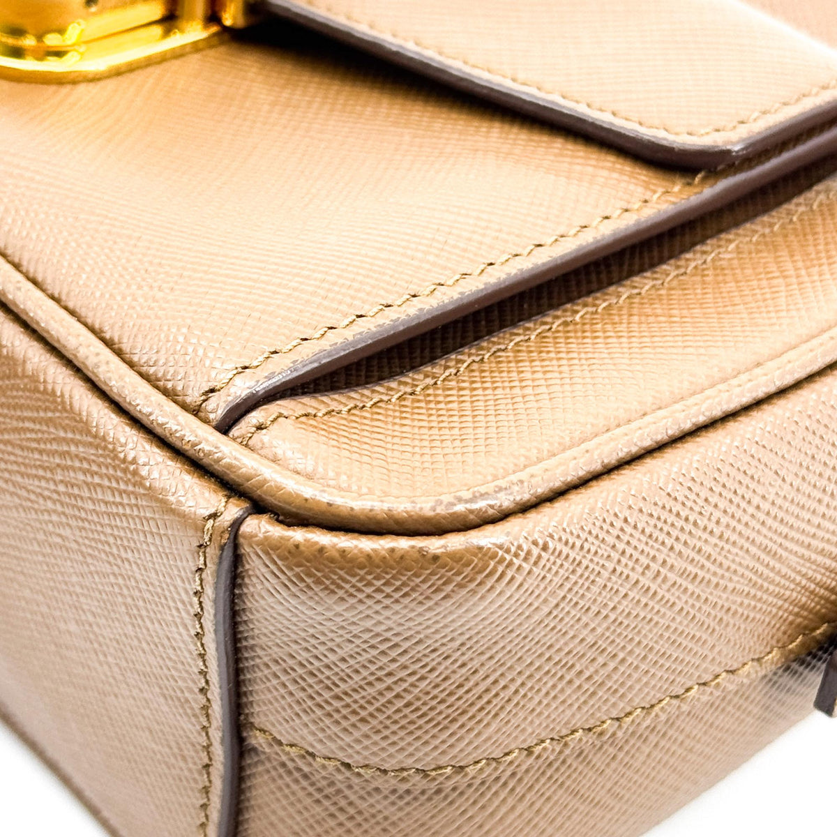 Prada Saffiano Crossbody Bag Brown