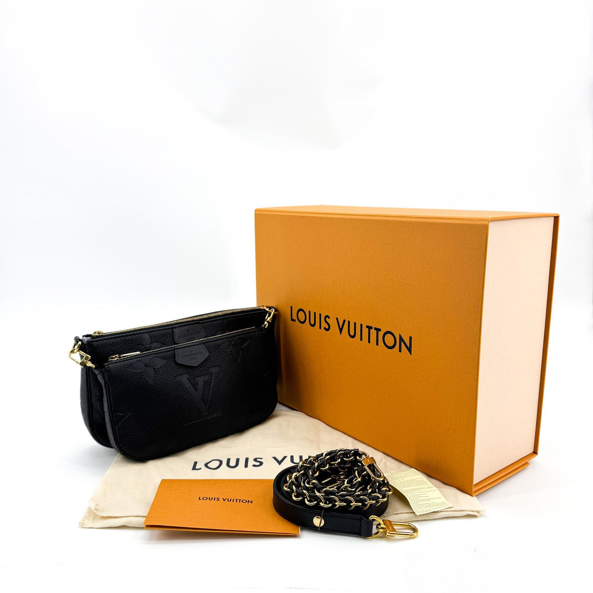 Louis Vuitton Monogram Empreinte Multi Pochette Accessoires Black