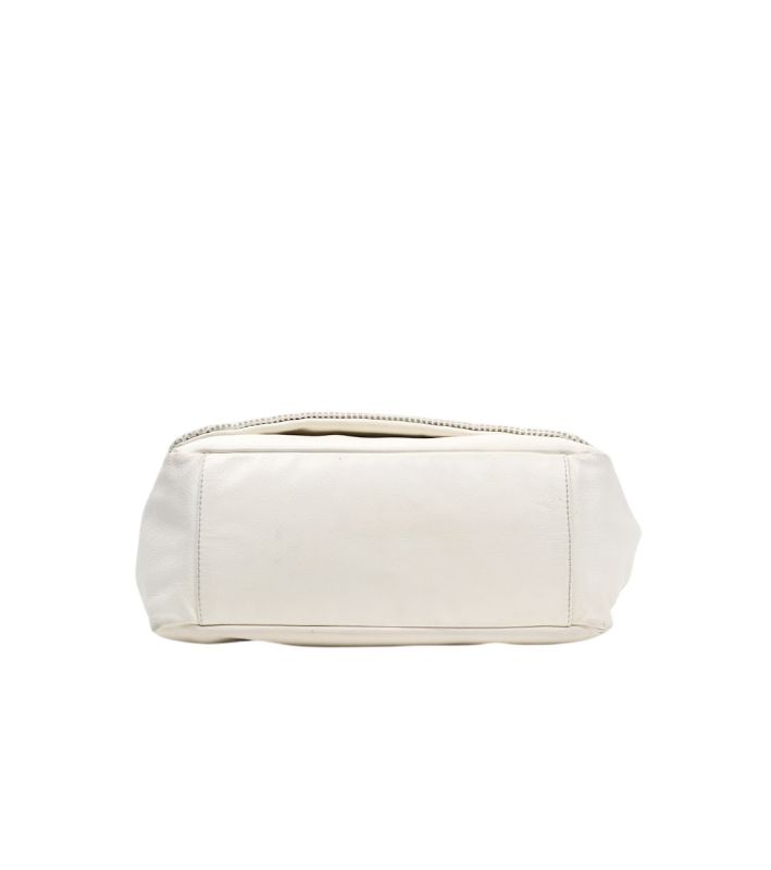 Chanel White Perforated Big CC Flap Shoulder Bag