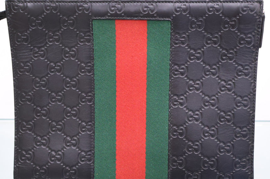 GG Supreme Web Clutch 475316