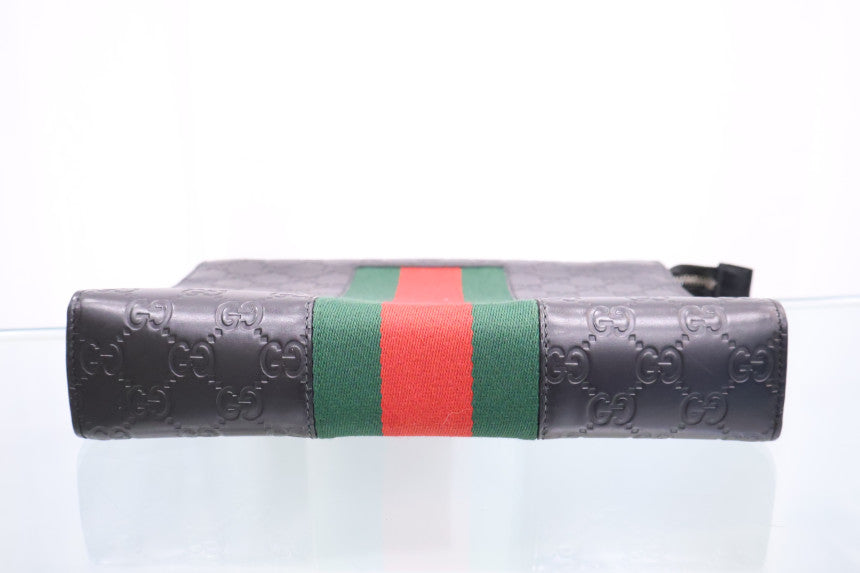 GG Supreme Web Clutch 475316