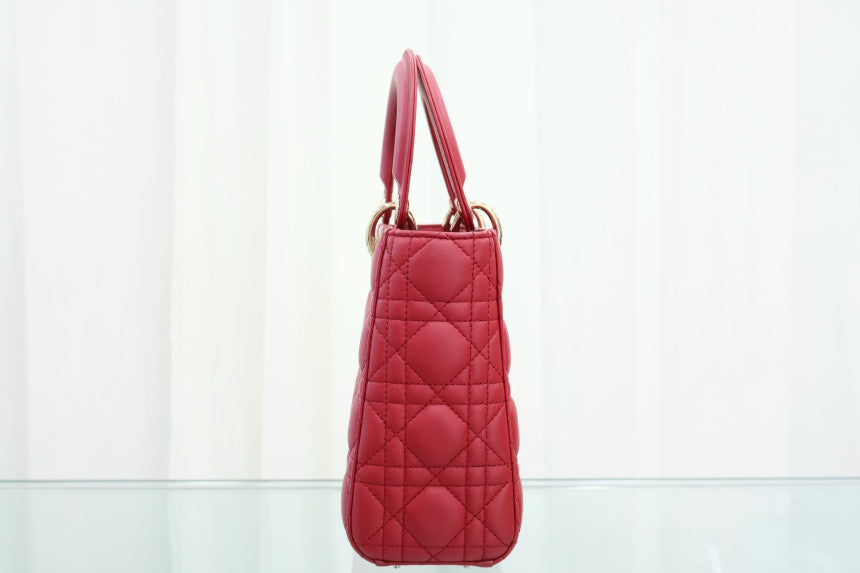 ABC Lady Bag Small Cannage Lambskin Crossbody Shoulder Tote Bag M0538OCAL