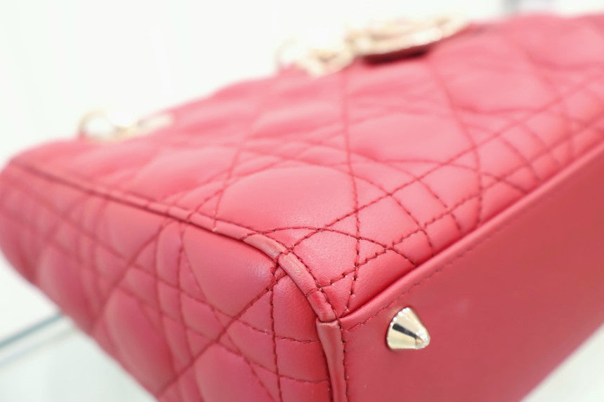 ABC Lady Bag Small Cannage Lambskin Crossbody Shoulder Tote Bag M0538OCAL