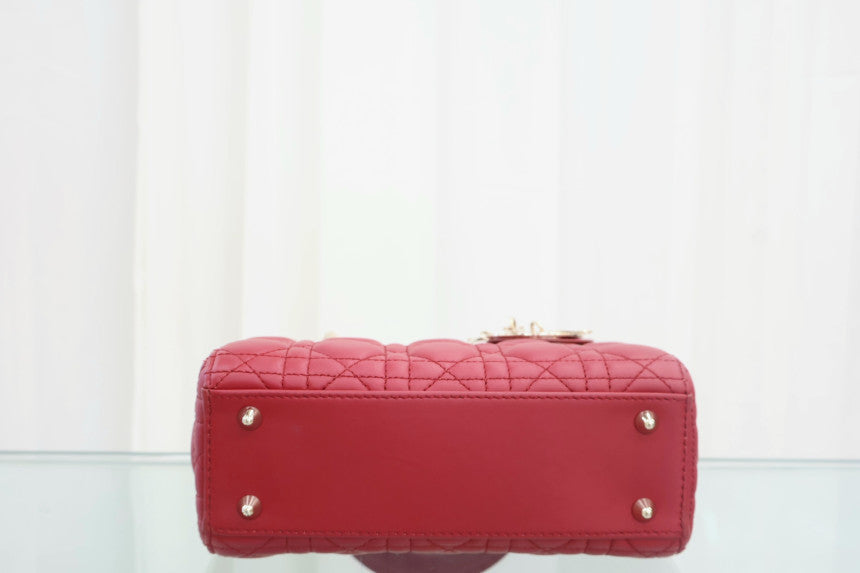ABC Lady Bag Small Cannage Lambskin Crossbody Shoulder Tote Bag M0538OCAL