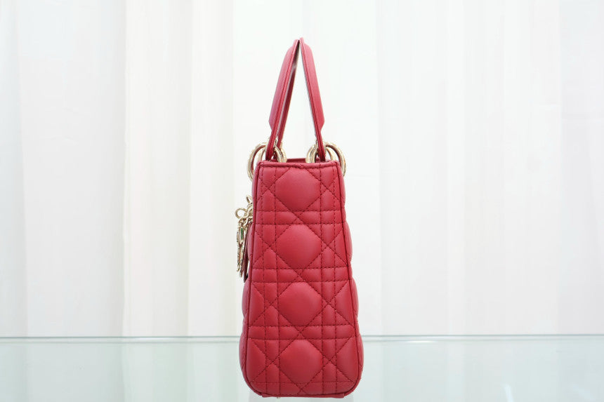 ABC Lady Bag Small Cannage Lambskin Crossbody Shoulder Tote Bag M0538OCAL
