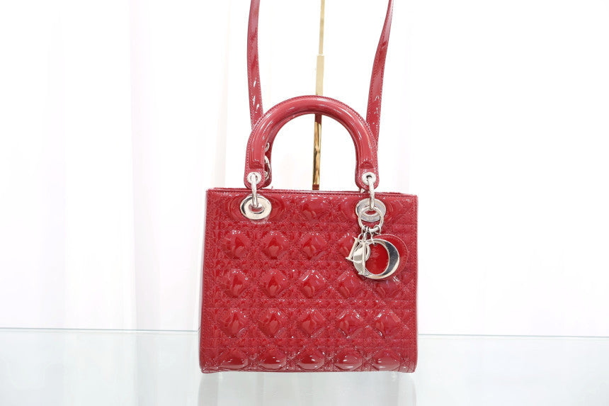 Lady Patent Medium Tote Shoulder Bag VRB44551