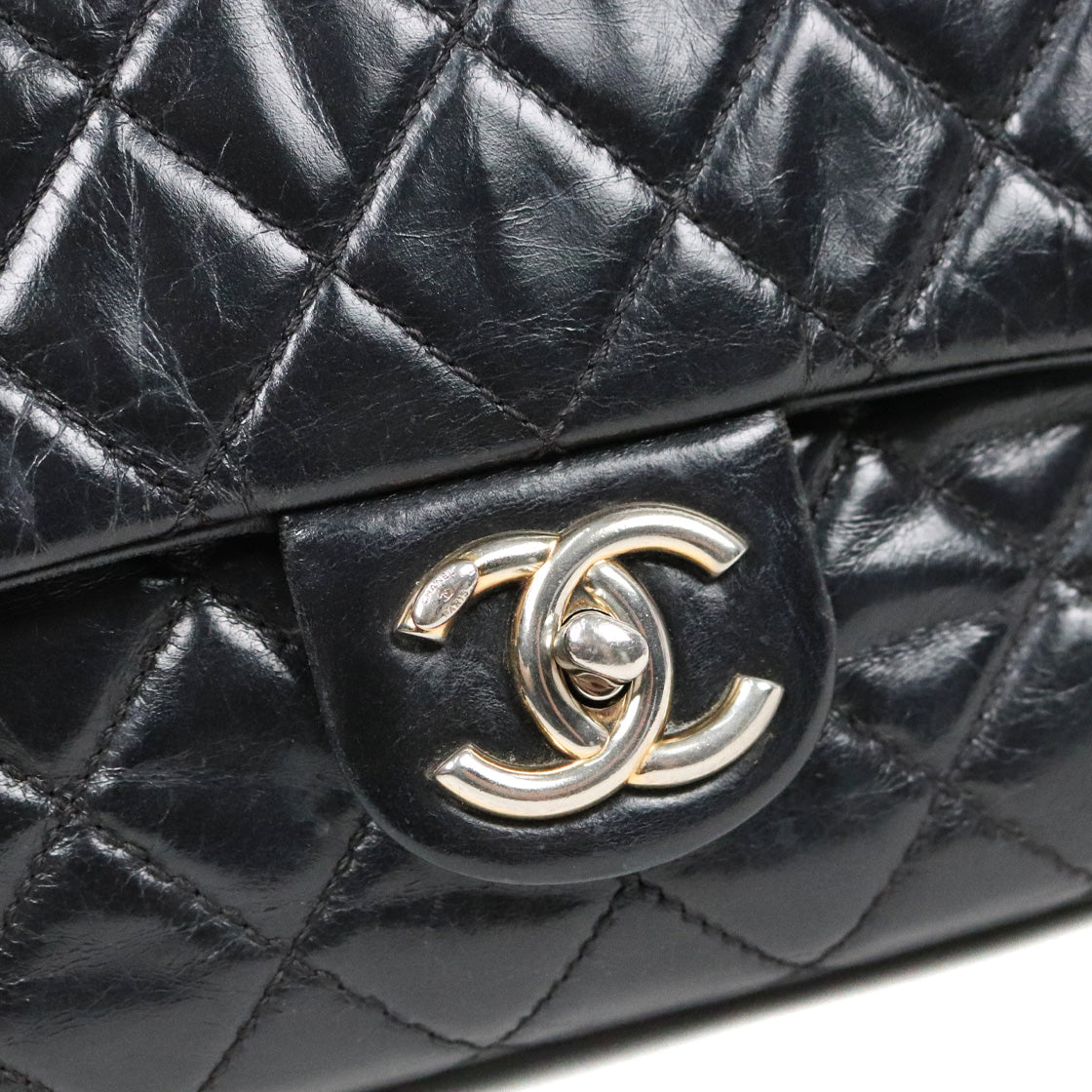 Chanel Black Castle Lock 2-Way Bag