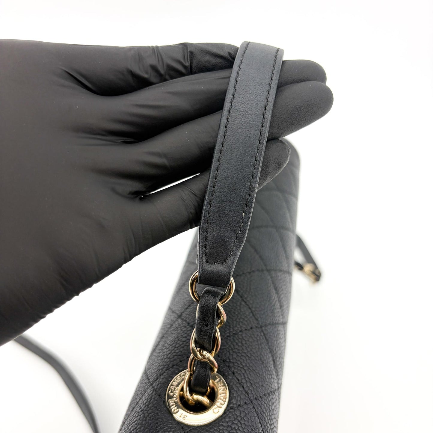 Chanel Coco Curve Flap Bag Medium Black Gold Hardware