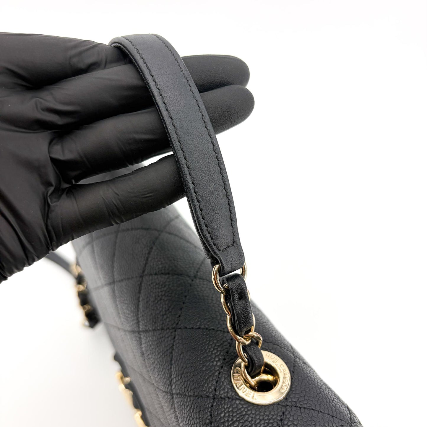 Chanel Coco Curve Flap Bag Medium Black Gold Hardware