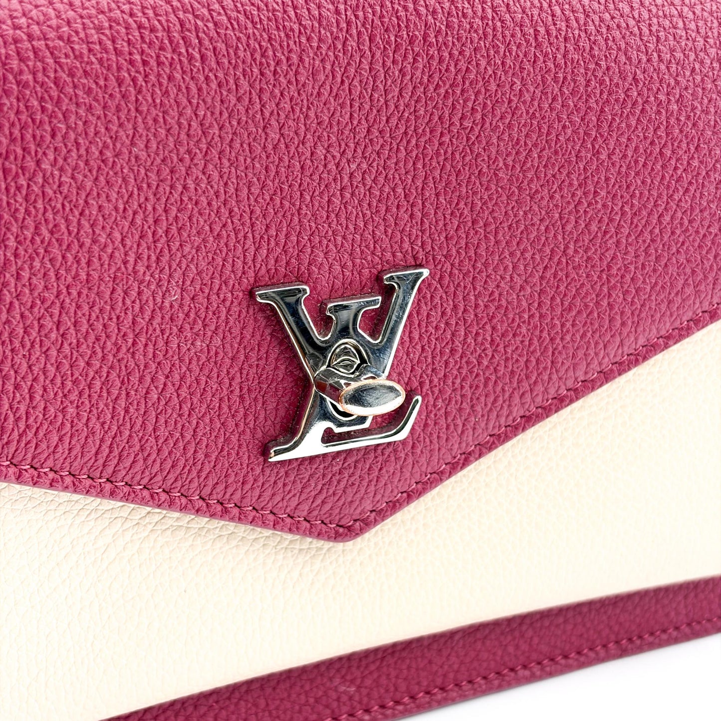 Louis Vuitton MyLockMe Chain Bag Burgundy Beige