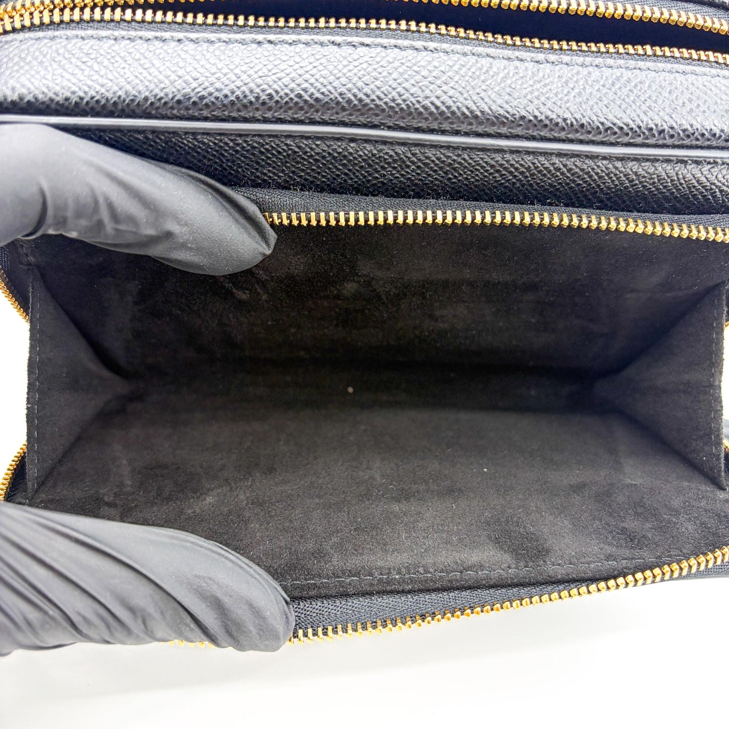 Dior 30 Montaigne 2-in-1 Pouch Black Grain Calfskin