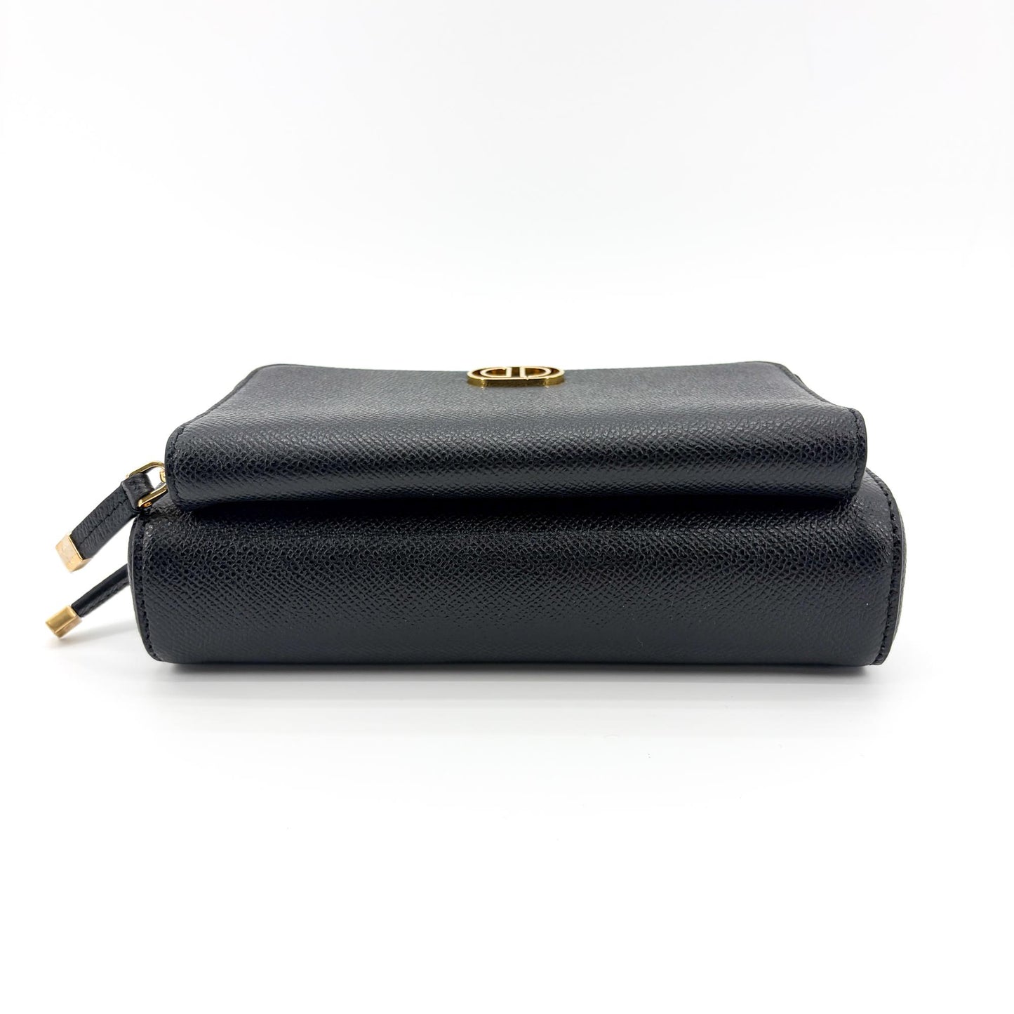 Dior 30 Montaigne 2-in-1 Pouch Black Grain Calfskin