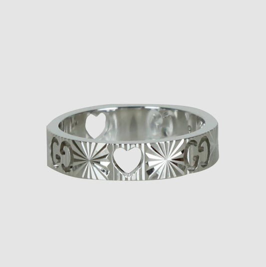 9 Icon White Gold Ring