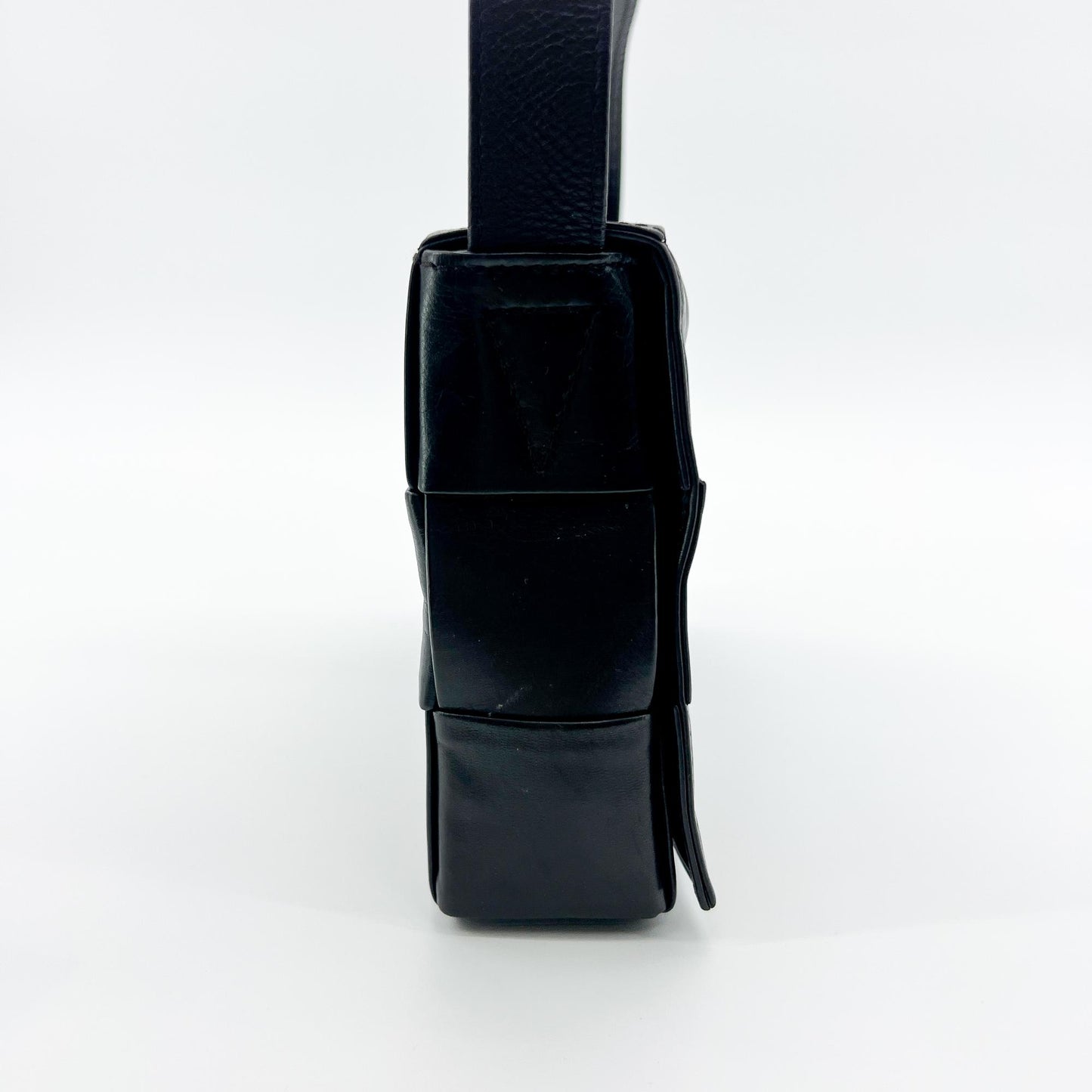 Bottega Veneta Intrecciato Cassette Bag Black with Silver Hardware