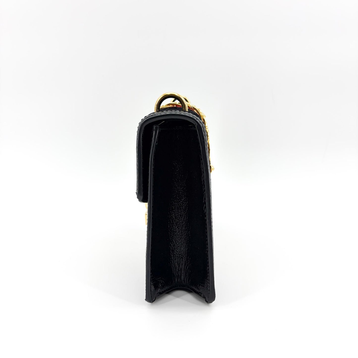 Gucci Mini Sylvie GG Velvet Shoulder Bag Black
