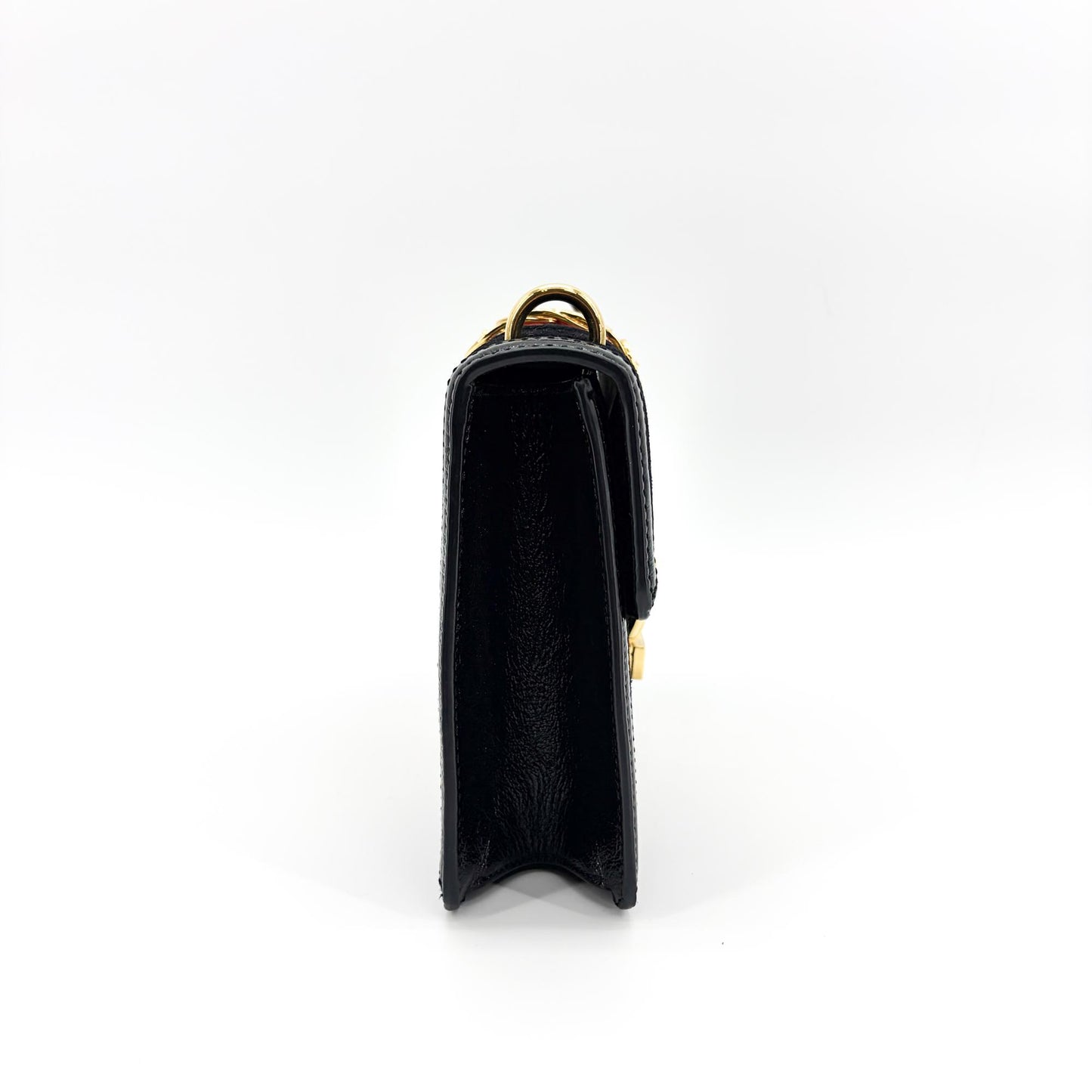 Gucci Mini Sylvie GG Velvet Shoulder Bag Black