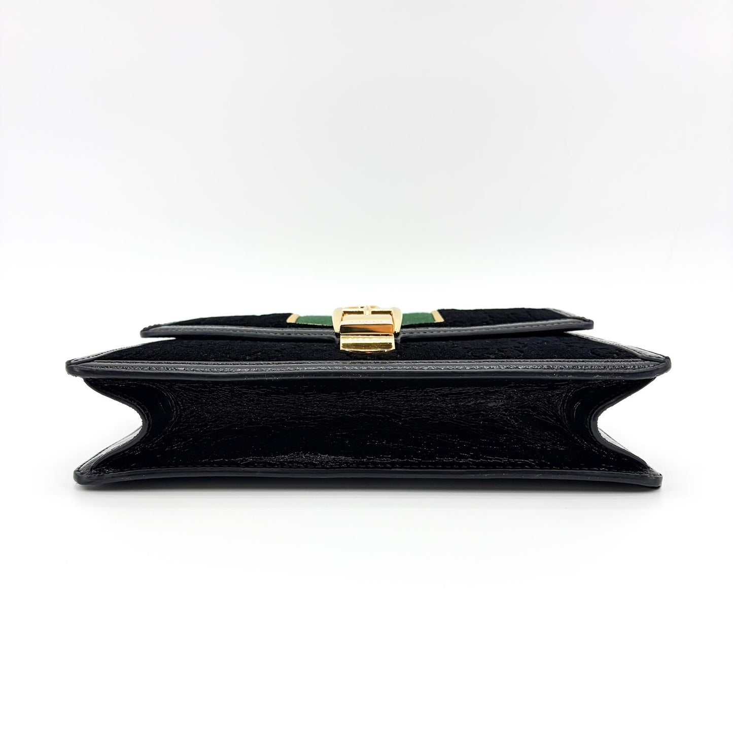Gucci Mini Sylvie GG Velvet Shoulder Bag Black