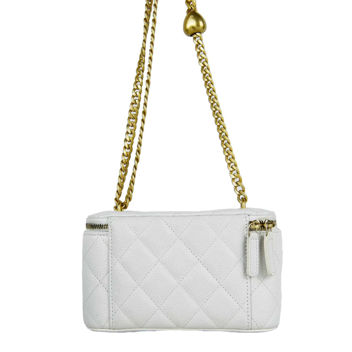Small Caviar Heartball Vanity Crossbody Bag