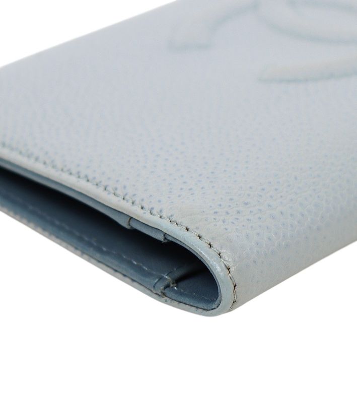 Chanel Blue Caviar Long Wallet