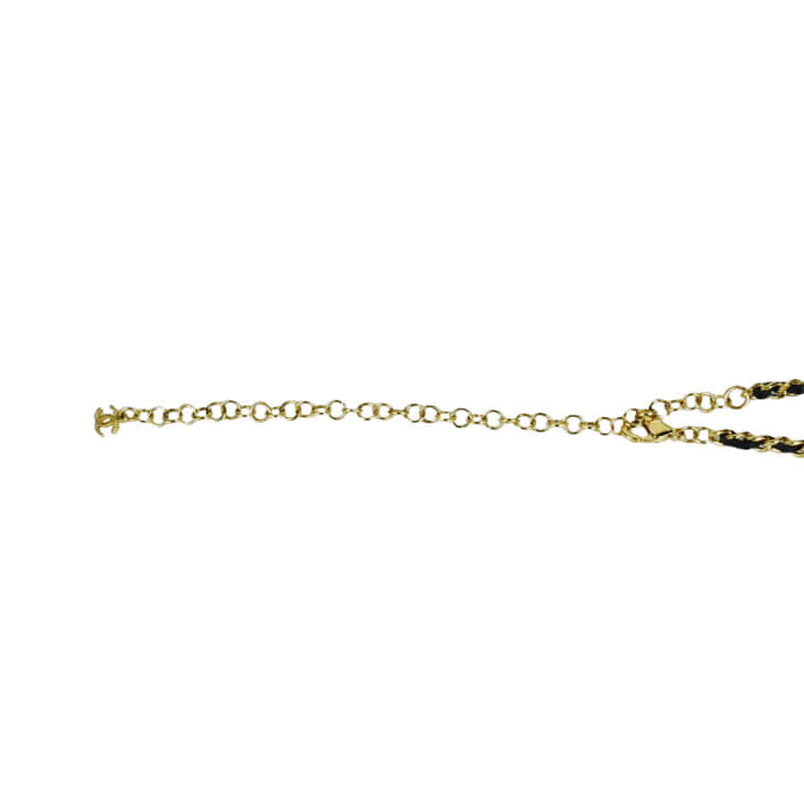CC Round Leather Chain Necklace ABD753