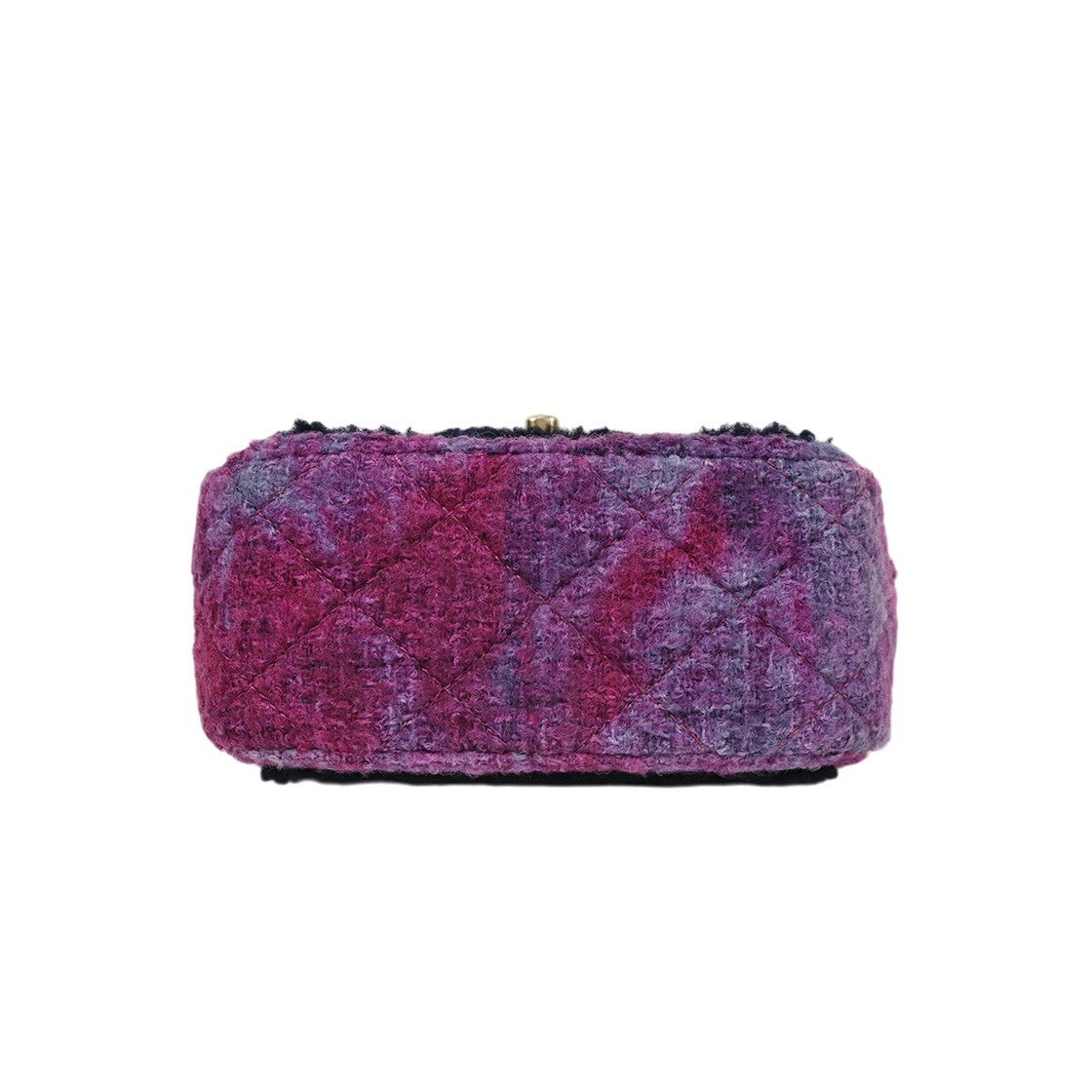 Chanel Black and Purple Shearling Flap Crossbody Bag