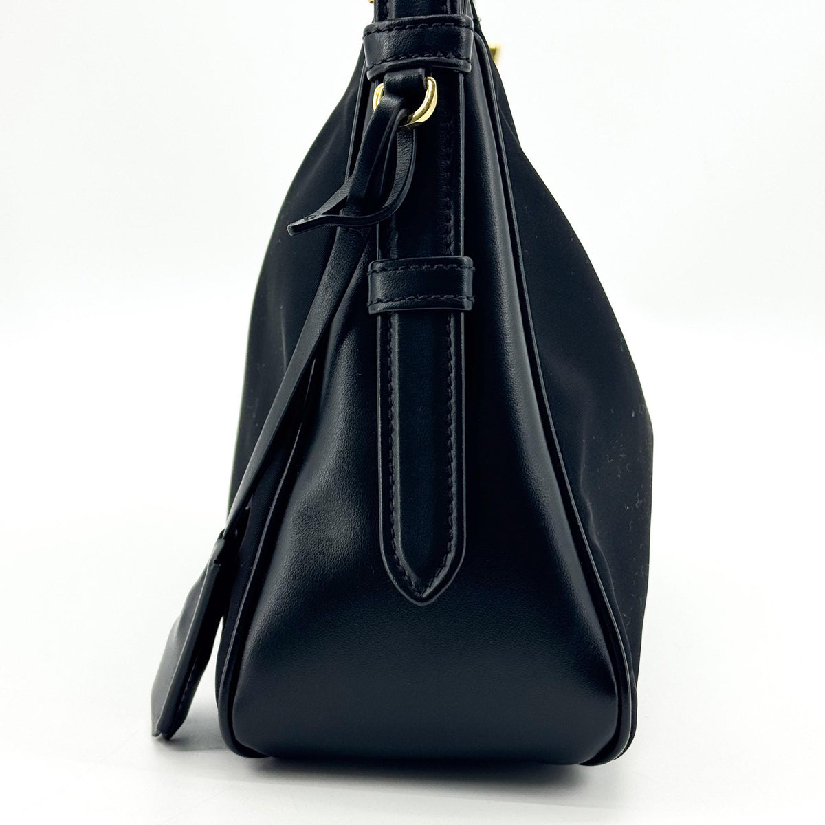 Prada Re-Ylon Crossbody Bag Black with Gold Hardware