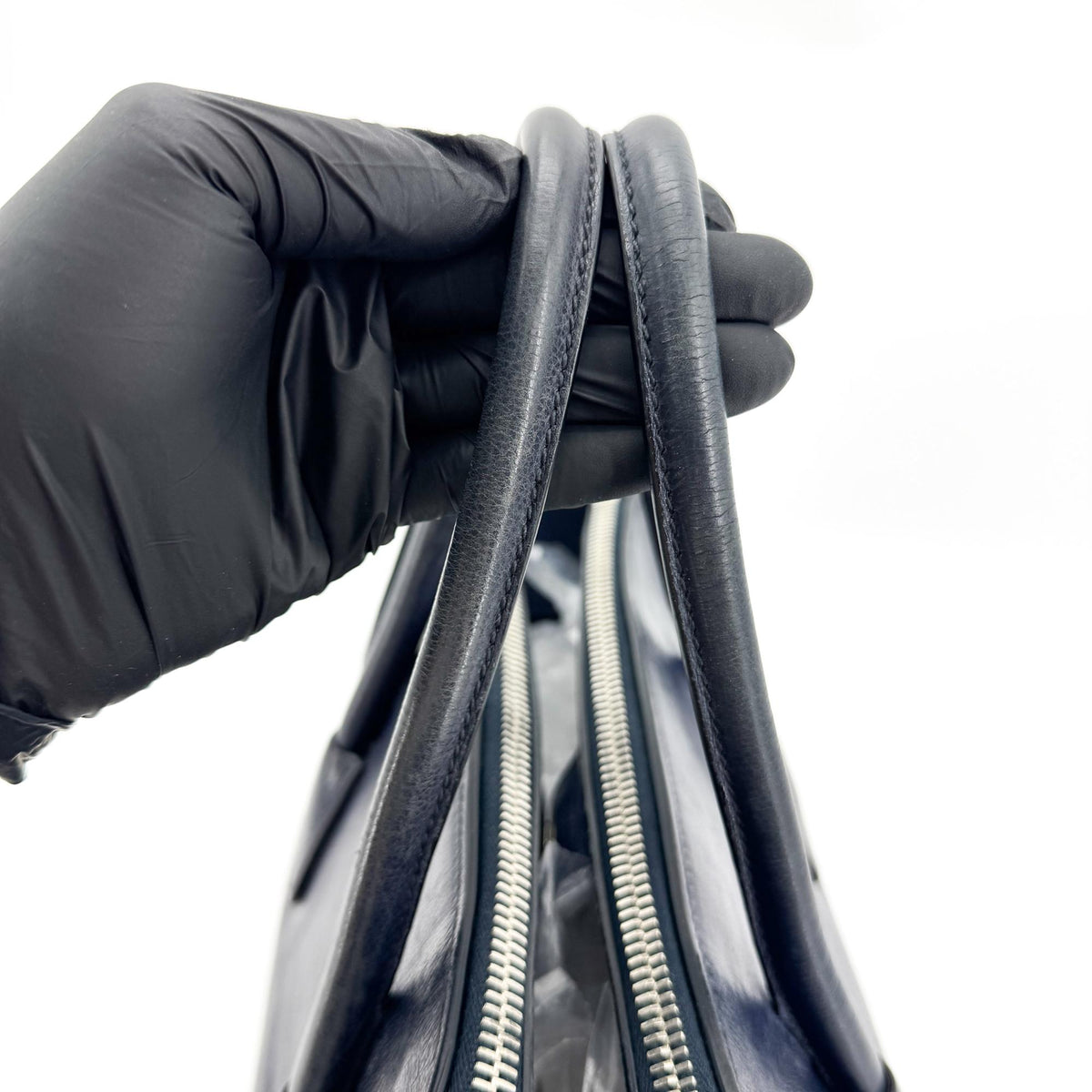 Prada Glace Calf Leather Tote Bag Navy