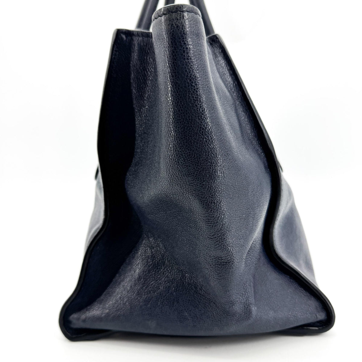 Prada Glace Calf Leather Tote Bag Navy