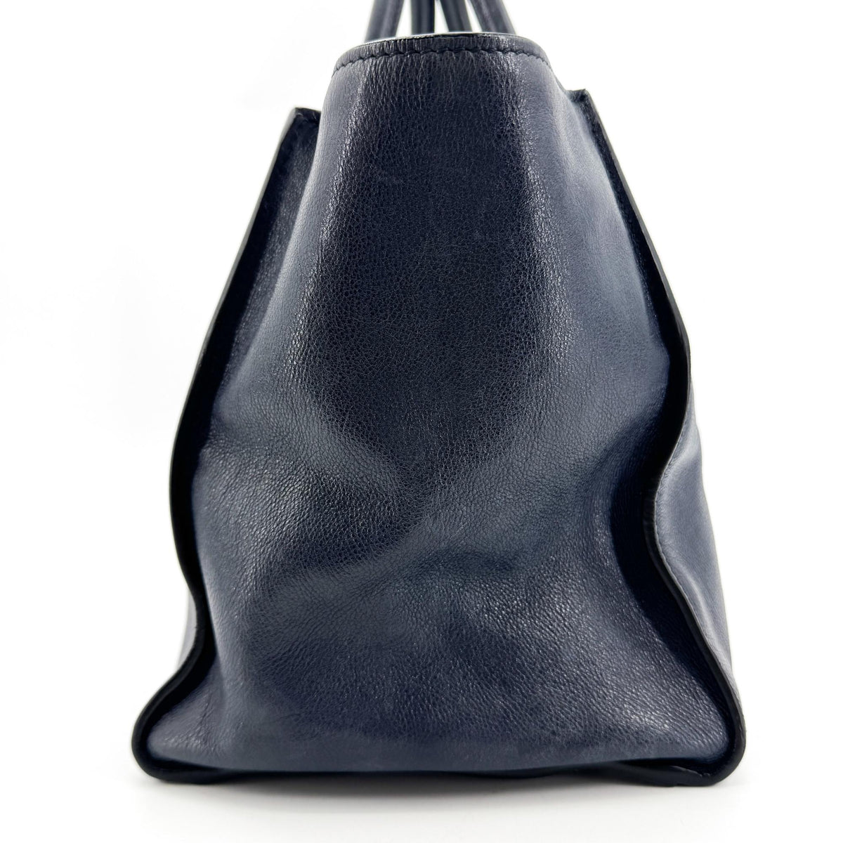 Prada Glace Calf Leather Tote Bag Navy