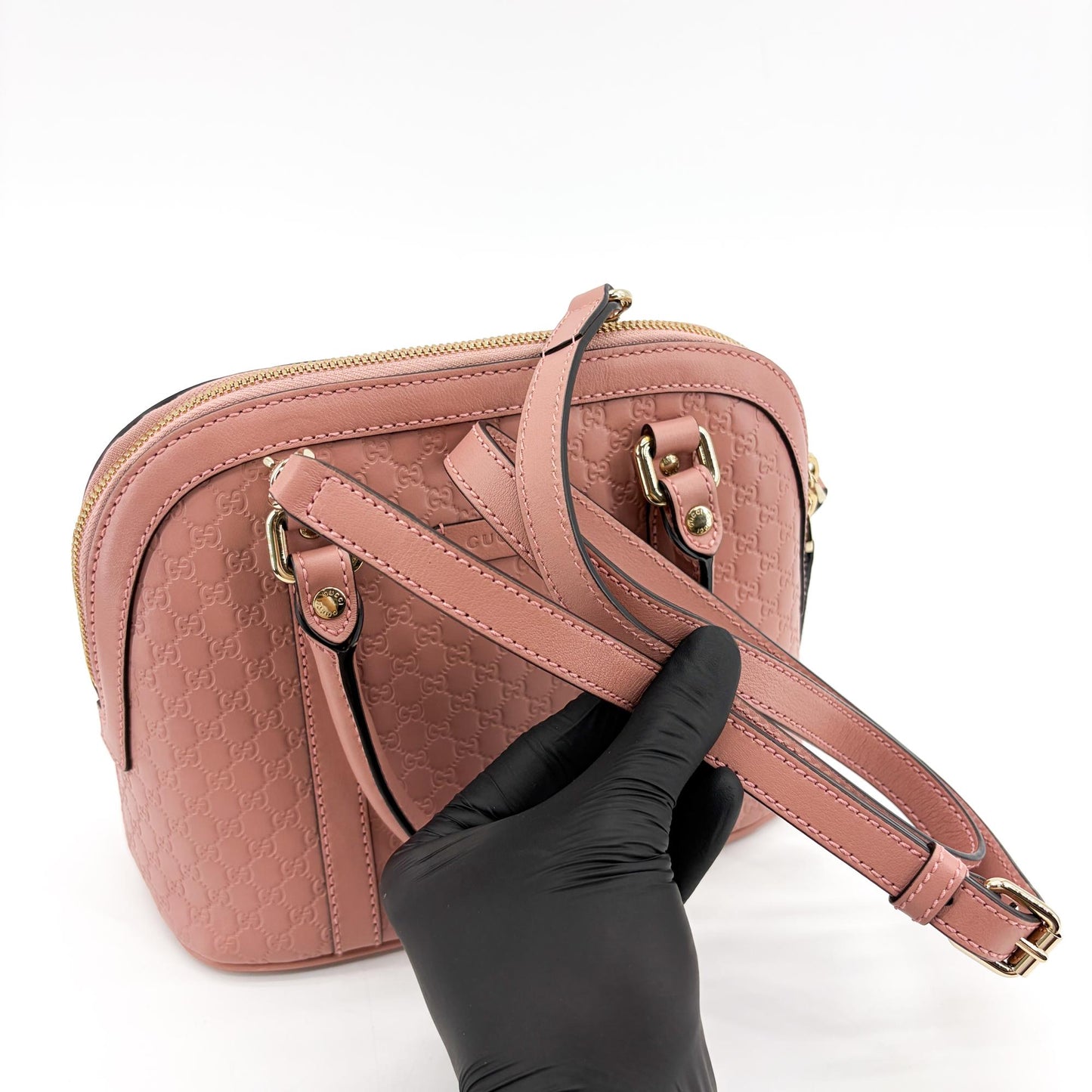 Gucci Microguccissima Mini Dome Shoulder Bag Pink