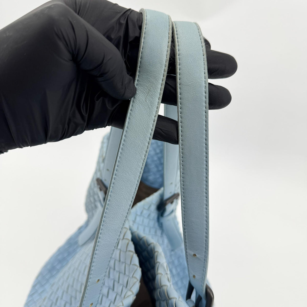 Bottega Veneta Intrecciato Tote Bag Sky Blue