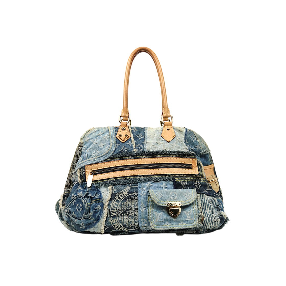 Louis Vuitton Denim Patchwork Shoulder Bag