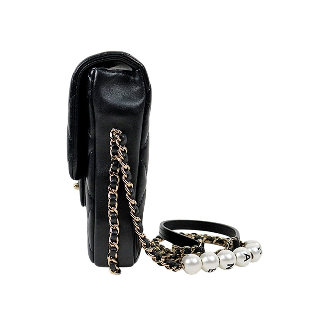 Chanel Black Pearl Chain Crossbody Bag