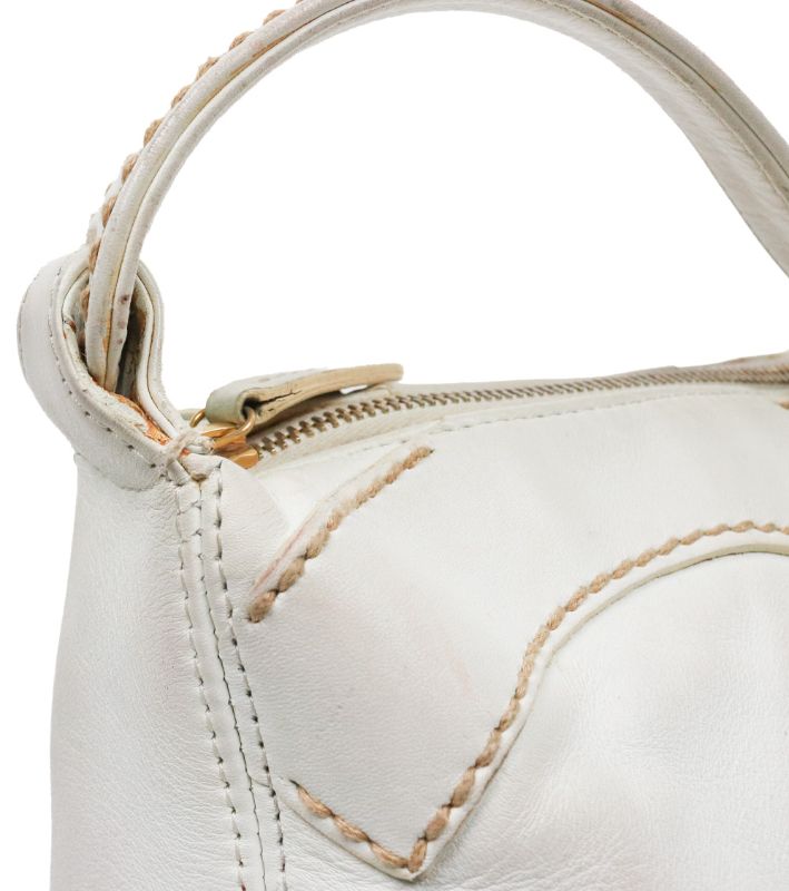 Chanel White Big CC Shoulder Bag