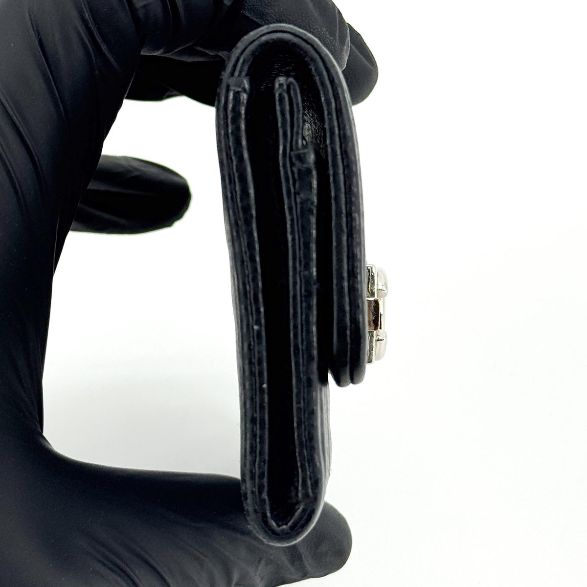 Chanel Boy Chanel Chevron Flap Card Wallet Black