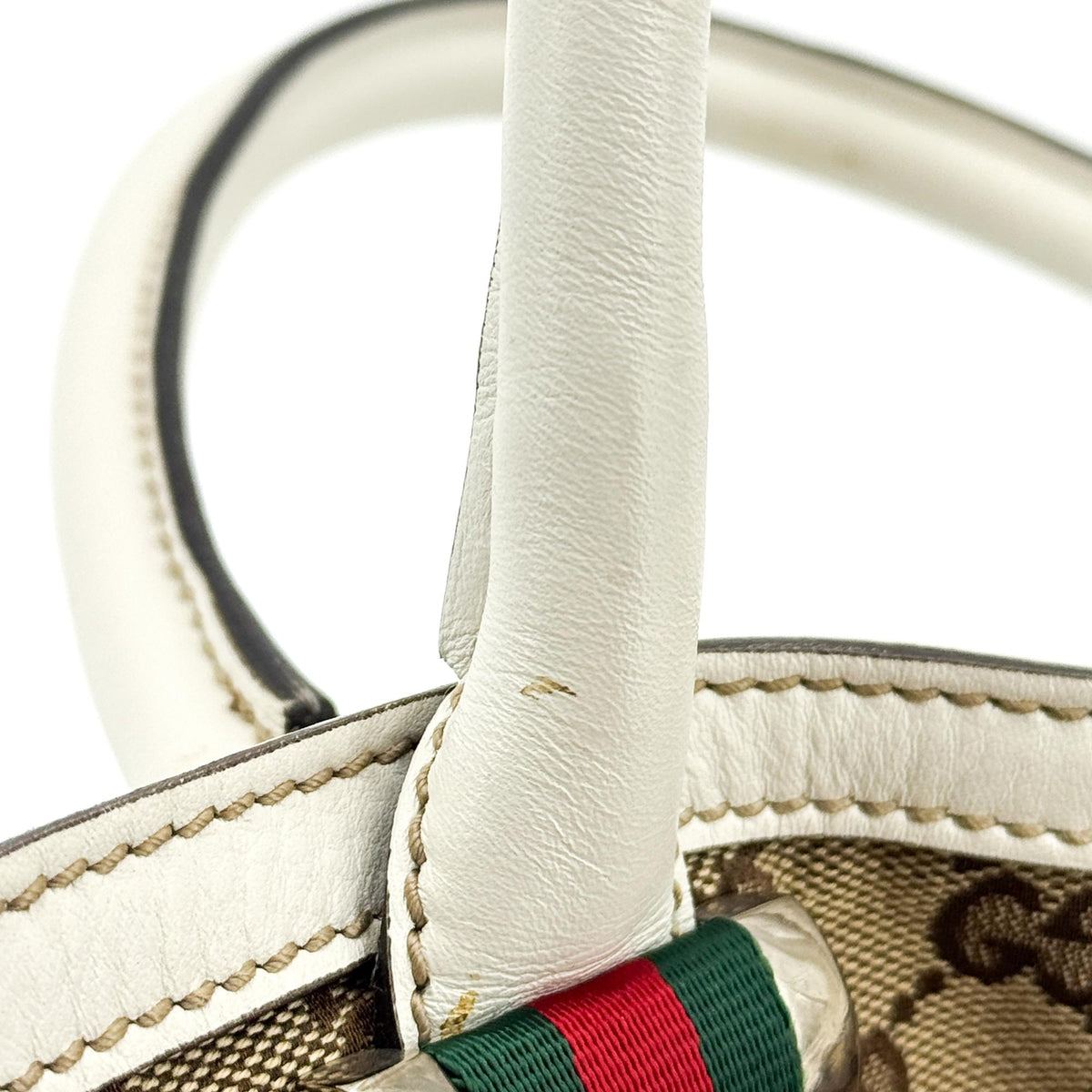 Gucci GG Canvas Princi Tote Bag Beige White