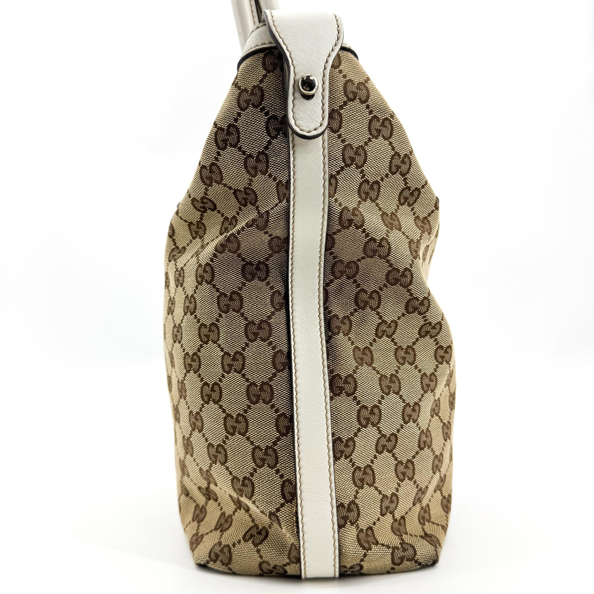 Gucci GG Canvas Princi Tote Bag Beige White
