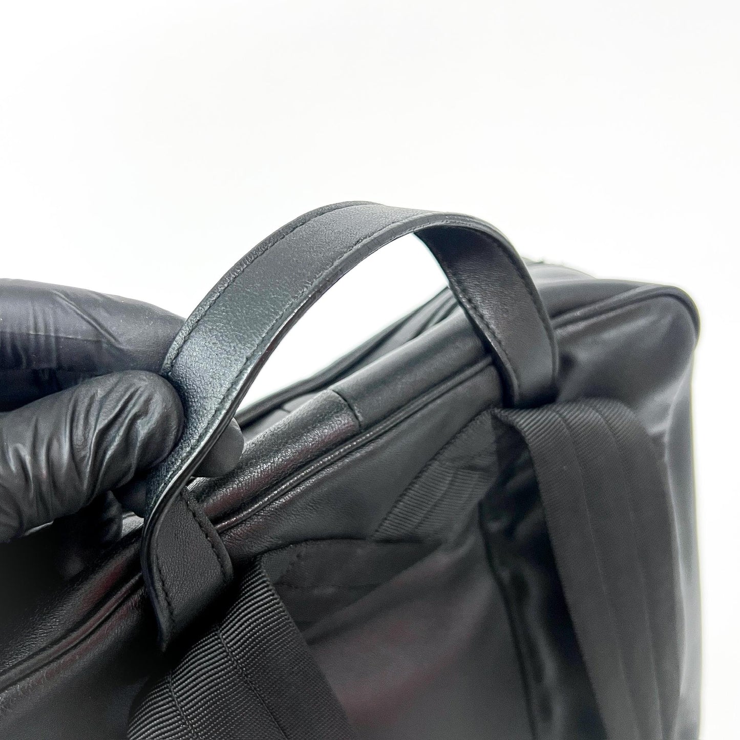 Bottega Veneta Intrecciato Leather Backpack Black