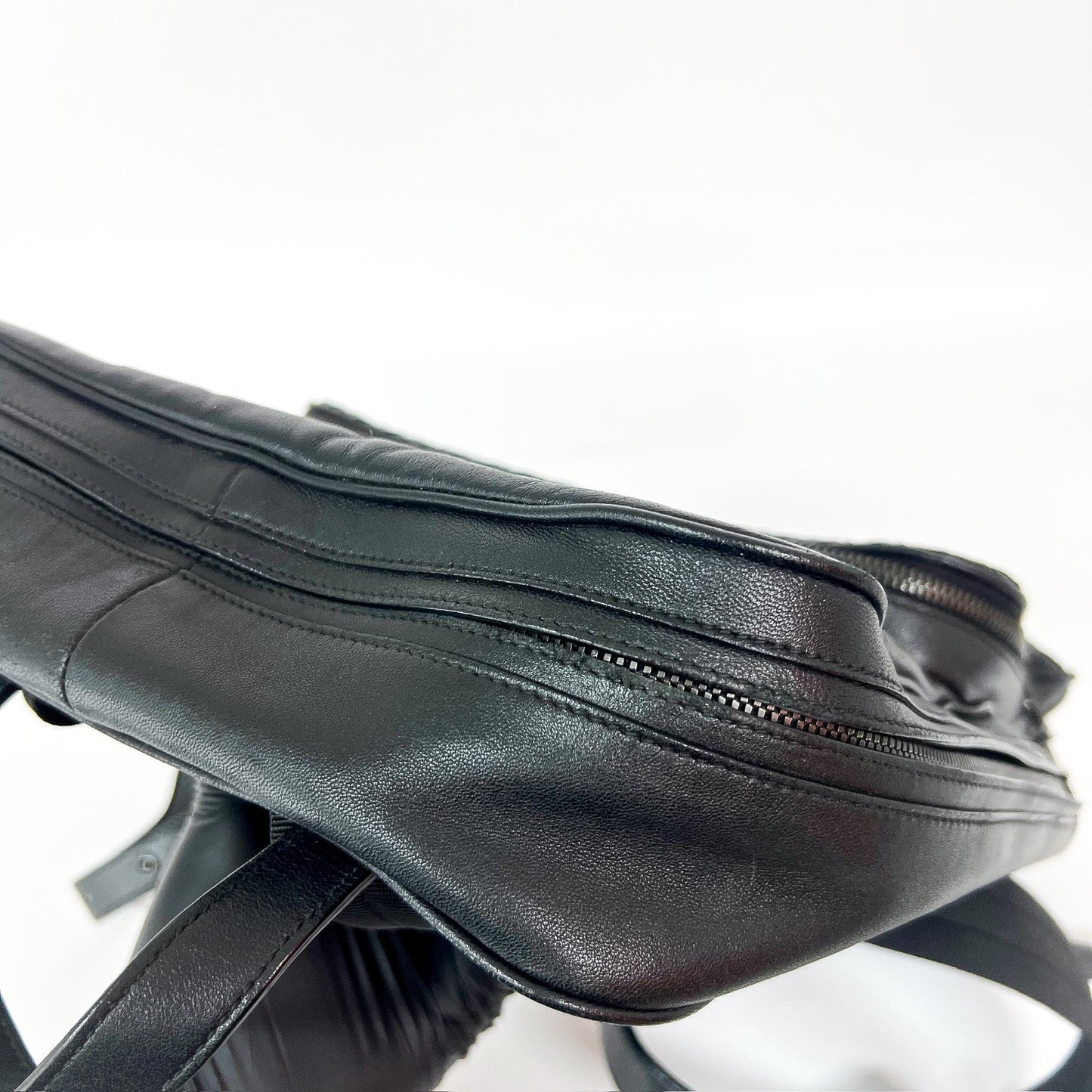 Bottega Veneta Intrecciato Leather Backpack Black