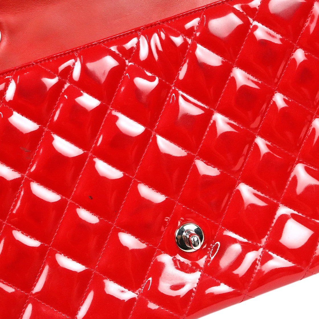 Chanel Red Large Padded Classic Bag, Single Flap
