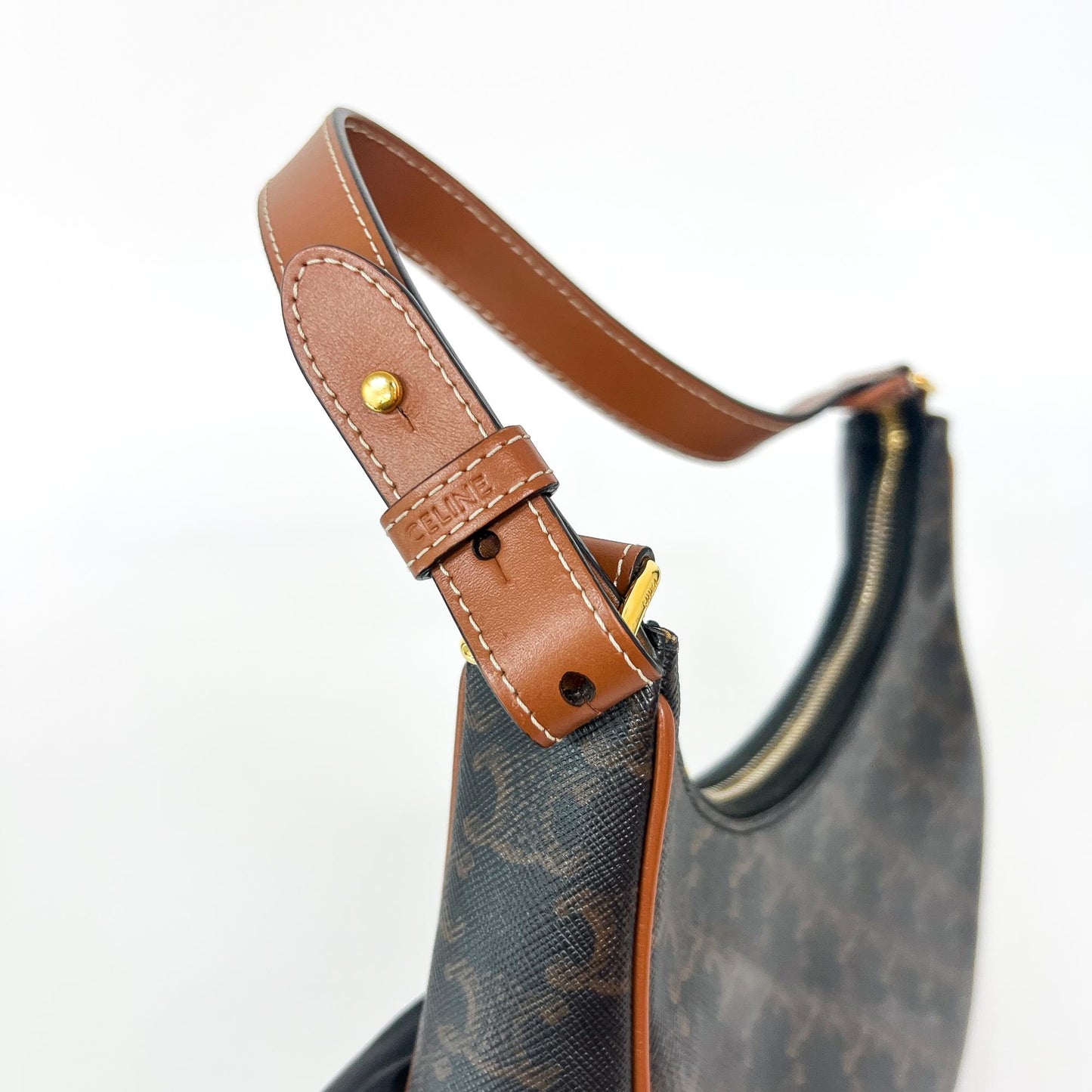 Celine Ava Bag Triomphe Canvas Tan