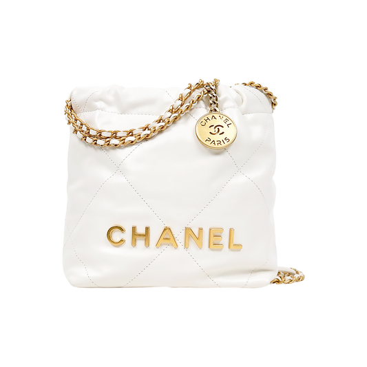 Chanel White Mini 22 Bag