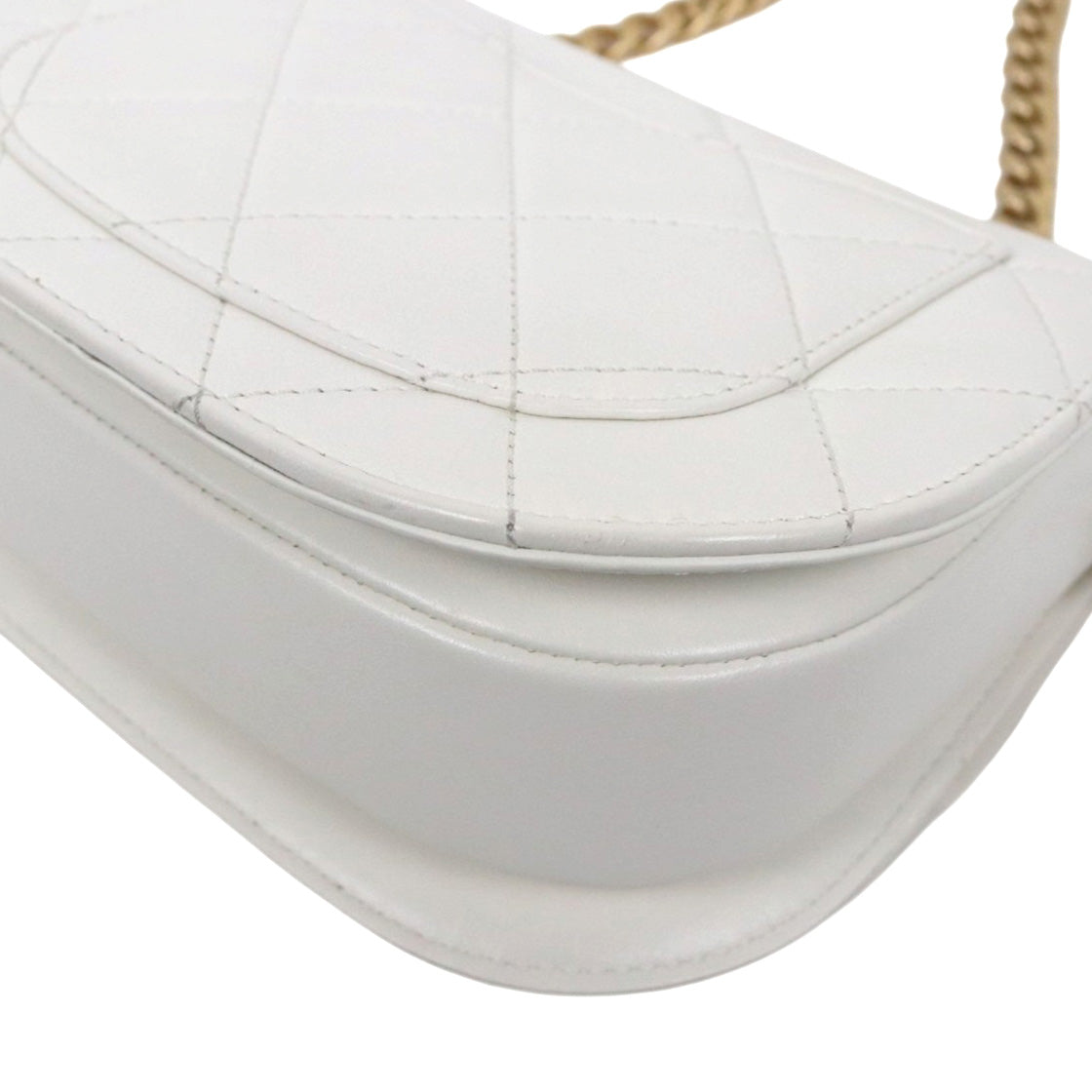 Chanel White Moon Messenger Shoulder Bag