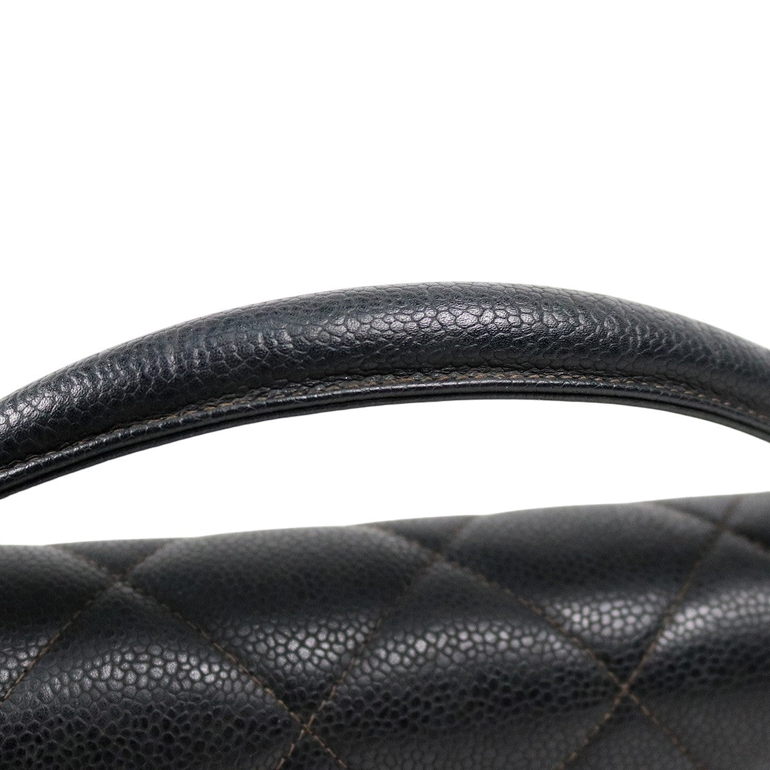 Chanel Black Caviar Quilted Big CC Briefcase