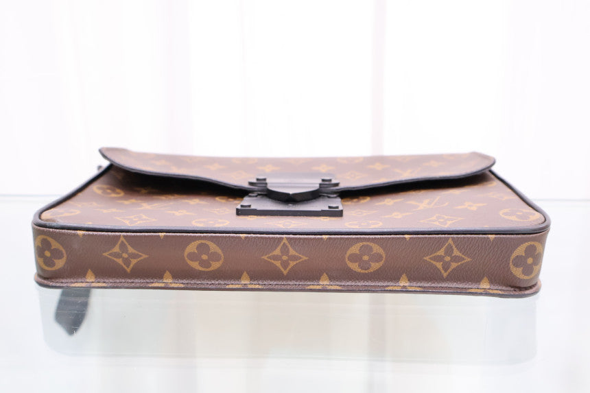 Monogram S-Lock A4 Pouch Clutch