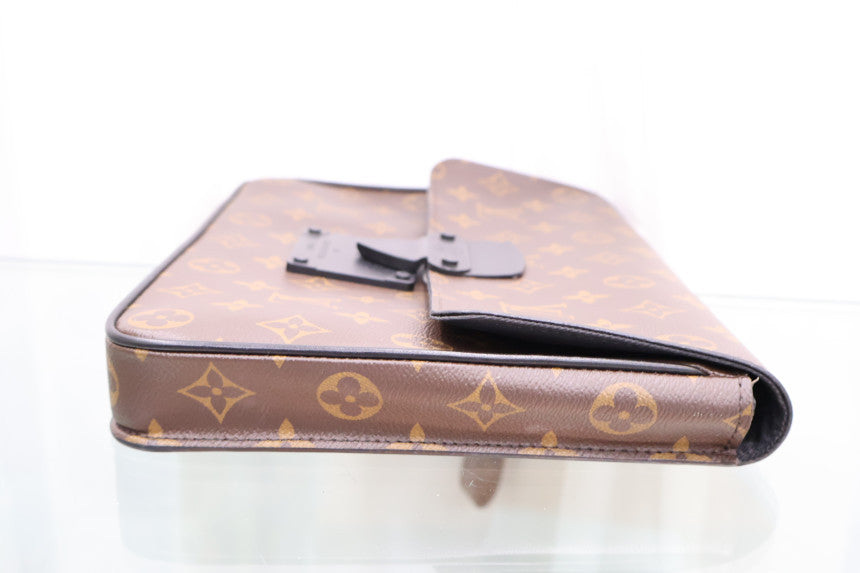 Monogram S-Lock A4 Pouch Clutch