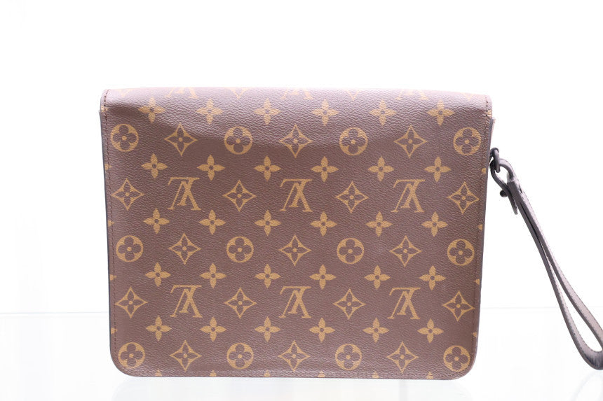 Monogram S-Lock A4 Pouch Clutch