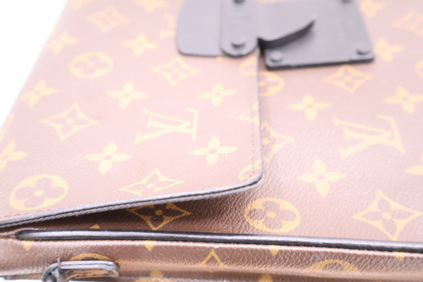 Monogram S-Lock A4 Pouch Clutch